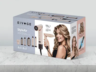 EIVOGE hair dryer packaging branding design graphic design packaging design