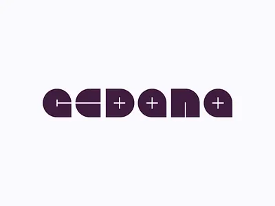 Gedana Ltd logo bauhaus block block letters branding cyberpunk identity logo logodesign modular typography