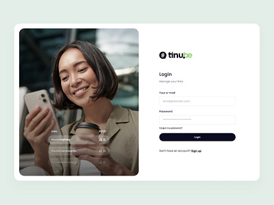 tinube - login and signup page design form login register signup ui ui design