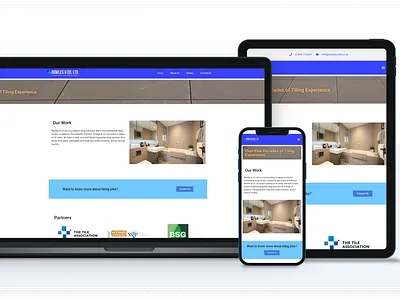 Tiling Company Website devleopment elementor graphic design ui ux uxui web design wordpress