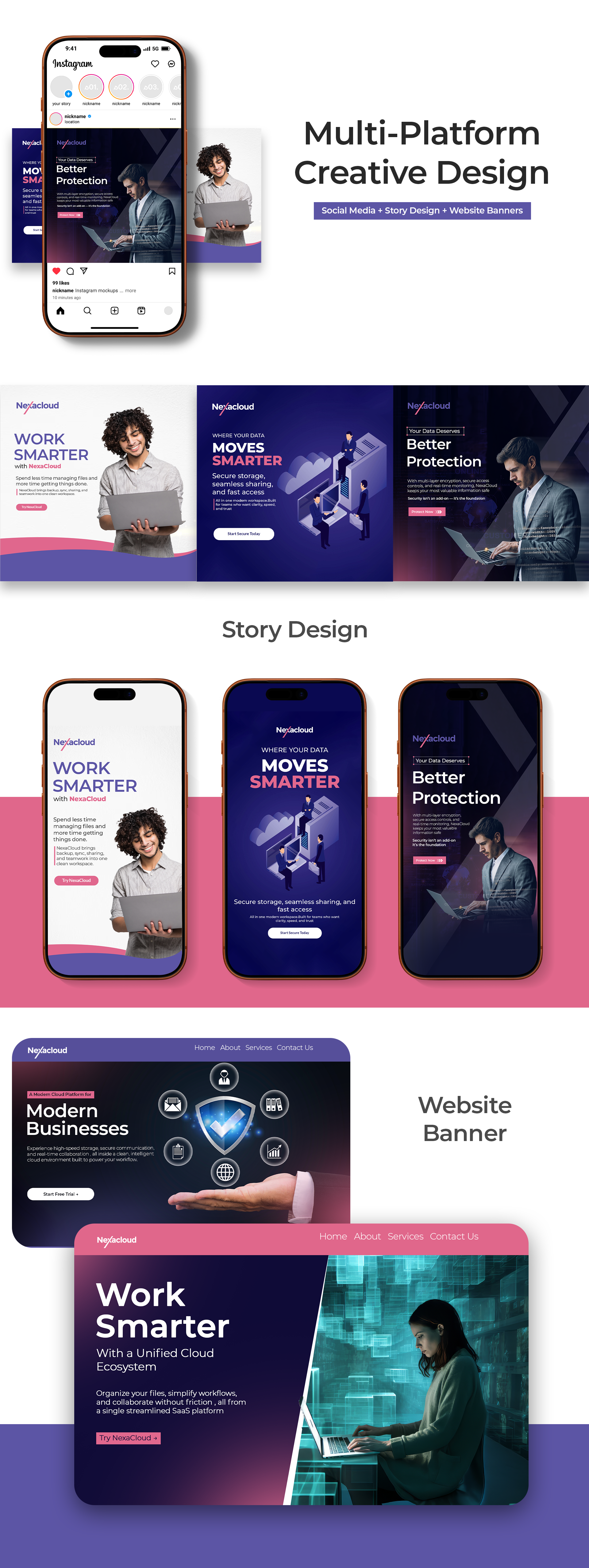Multi-Platform Creative Design-Tech Saas Company branding creativedesigner designerinbengaluru designinindia graphicdesign prasad saasdesign techdesign uidesign venkatesh venkateshprasad