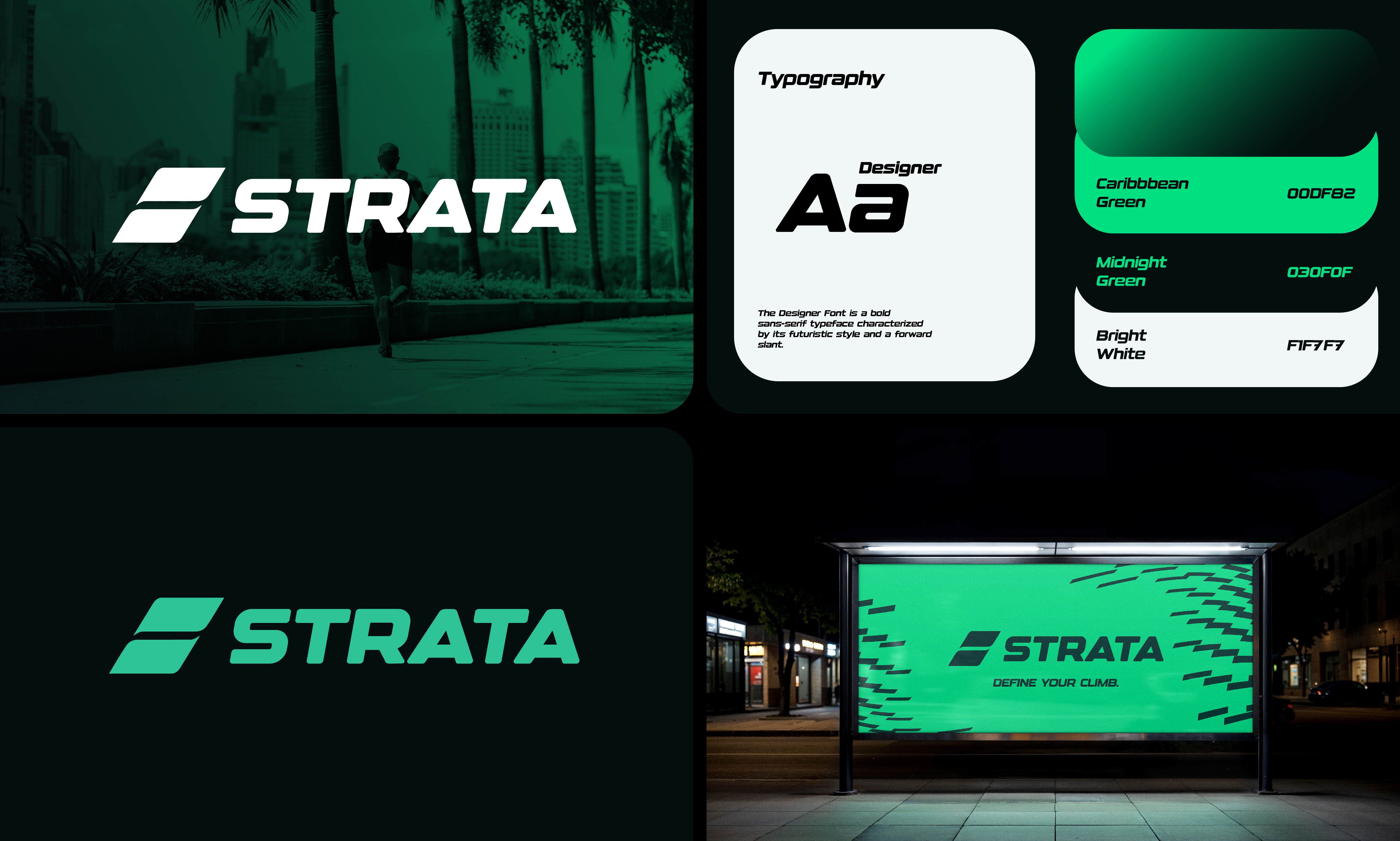 STRATA - Mini Brand Guide app brand guidelines brand identity brand logo branding fitness app icon logo logo design logomark logotype minimalist modern sports fitness visual identity wordmark