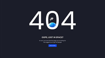 404 Error 404 animation branding design earth error illustration shot space uiux web