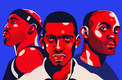 Magic basketball character illustration illustrator nba nba basketball nba illustrations orlando magic people portrait portrait illustration procreate tracy mcgrady vince carter