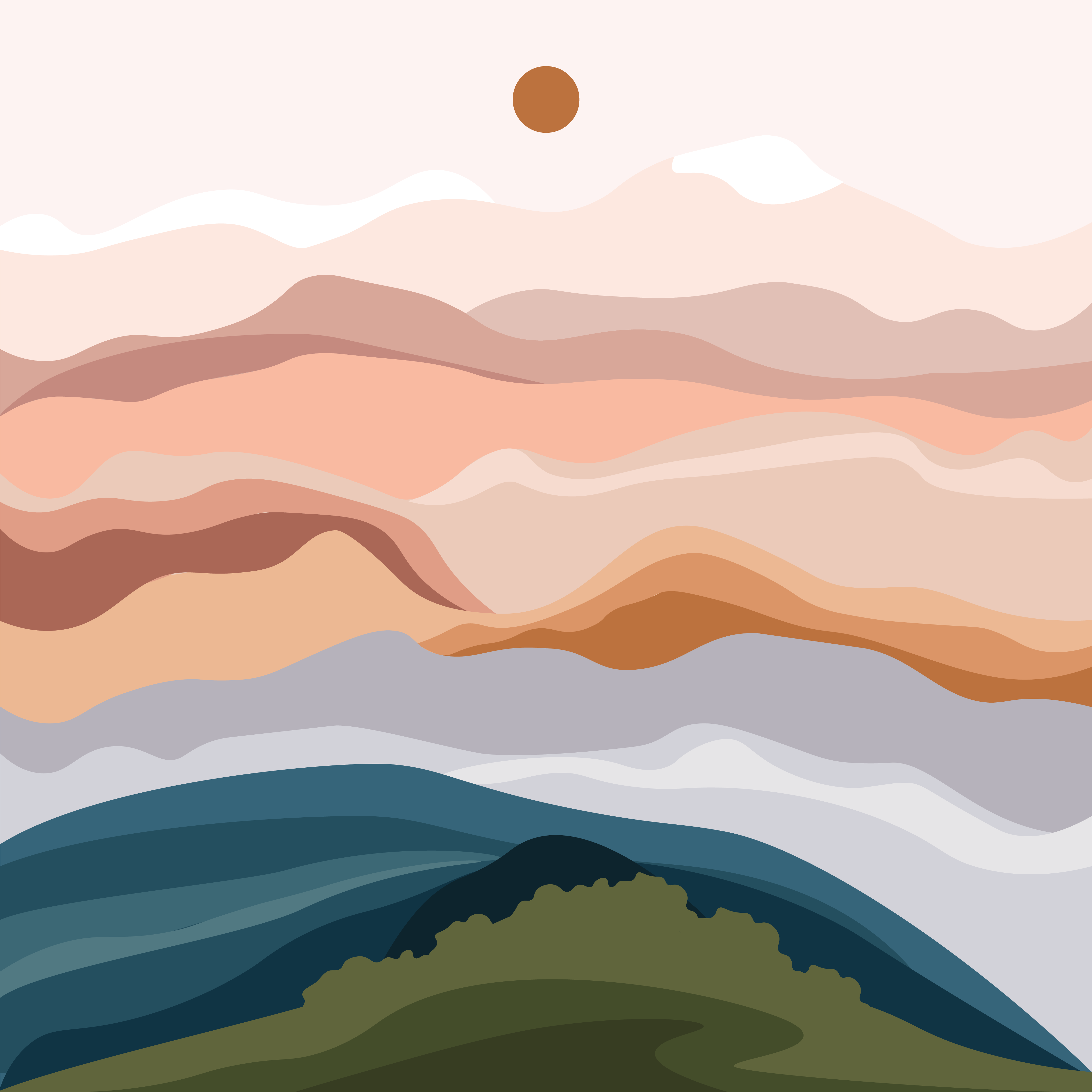 the colorful mountains 2d art design digital digitalart graphic design illustration