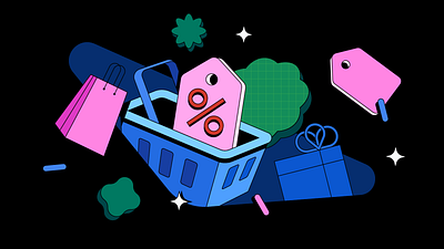 Google Play LATAM Black Friday art black friday colorful deals design discount flat google illustration illustrator latam play play store shopping