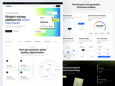 Montera - Ecommerce Financial Platform card card issuing design ecommerce fintech financial plarform fintech fintech design hr rumen landing landing page payments platform saas saas website ui ux web web design website website design