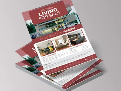 Real Estate Flyer Design 3d animation branding corporate flyer design flyer graphic design illustration logo motion graphics real template ui ux vector