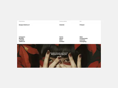 The Blueprint - Footer 08 (Variation) component library hero sections minimalis web design webflow