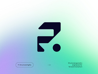 P Monogram: Structured Agility abstract brand design brand identity branding design fintech geometric logo minimal modern logo momentum monogram p icon p logo p mark techlogo