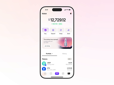 Product Design (UX/UI) for Klink 3d animation app apple branding clean crypto defi design illustration interaction interface logo mobile mobile app motion graphics soft soft ui ui ux