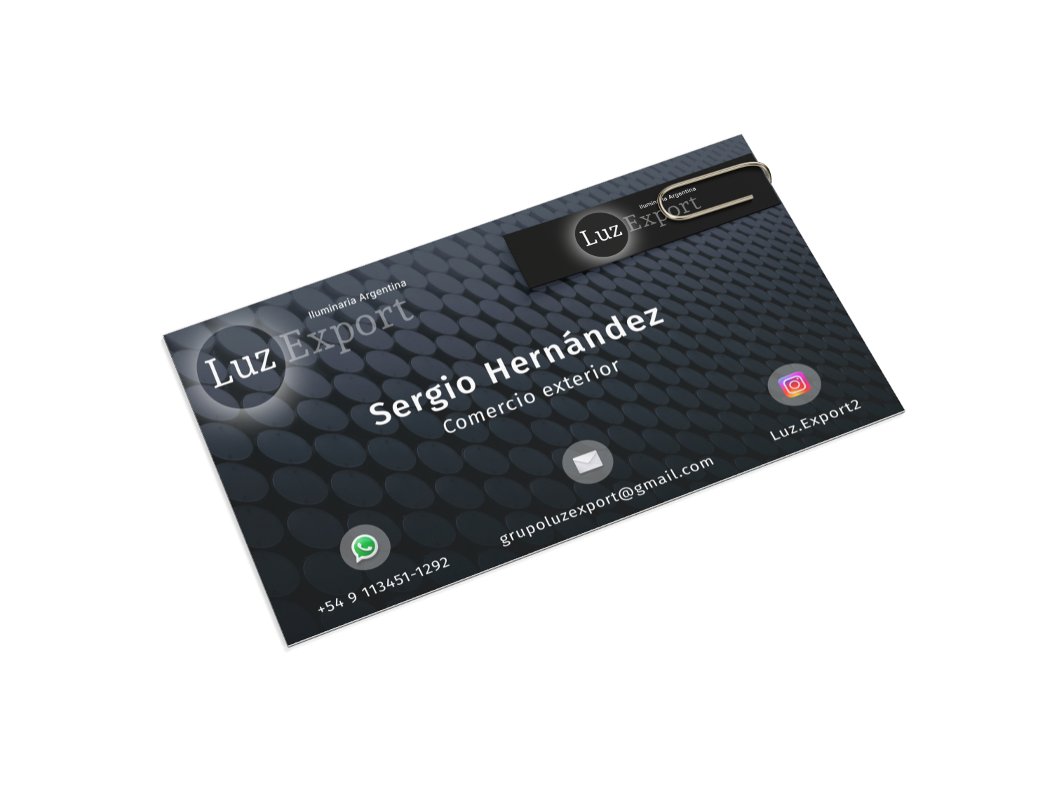 Luz Export - Tarjeta personal diseño luz export tarjeta personal