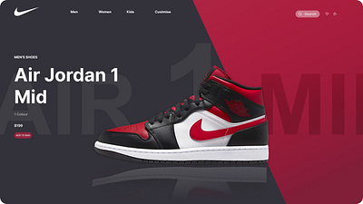 shoes landing page concept graphic design landing page ui