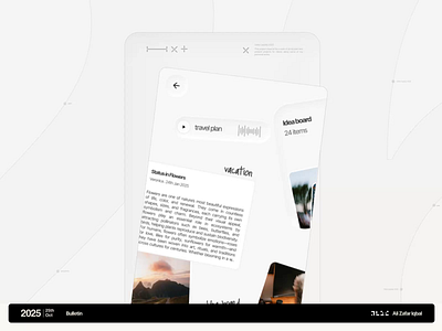 Bulletin brutalism canvas collaboration figma gallery liquid glass minimal mobile motion design multiplayer photos pictures pin planner planning sticker touch ui ux