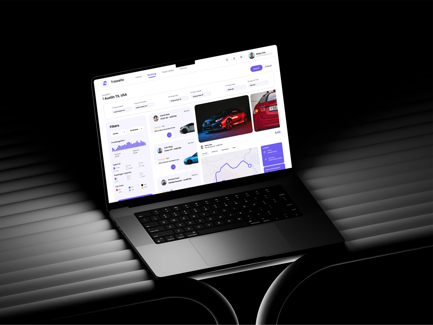 Rental Car Dashboard UI/UX Design | Car Booking System Dashboard analytic dashboard branding car booking web app car web app dashboard design design graphic design logo rental car saas dashboard ui ui design ui ux design uiux ux web app design