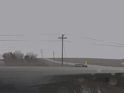 Rainy day abstract flat illustration vector