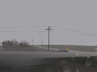 Rainy day abstract flat illustration vector