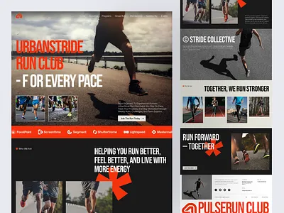 Running Event Website athlete info city marathon design event registration fitness run landing page marathon race outdoor sport race schedule race tracker running community running event sport website track event ui ux website