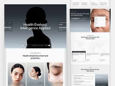 Personalized Digital Health Platform Website - Flux Lab ai health health landing page design health tech health ui design health website design landing page landing page design ui ui design website website design