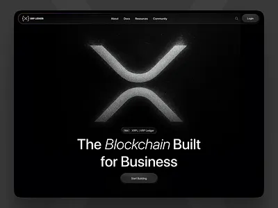 XRPL - Crypto Website Design blockchain crypto crypto landing page crypto website decentralized defi finance website financial fintech website homepage landing page landing page design landing page uiux ui designer web design web3