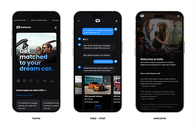 The best way to find a car with AI ai app automotive carapp chat chatui darkmode design designinspiration ios ui marketplace mobile mobileapp product design ui ui design user experience user interface ux ux design