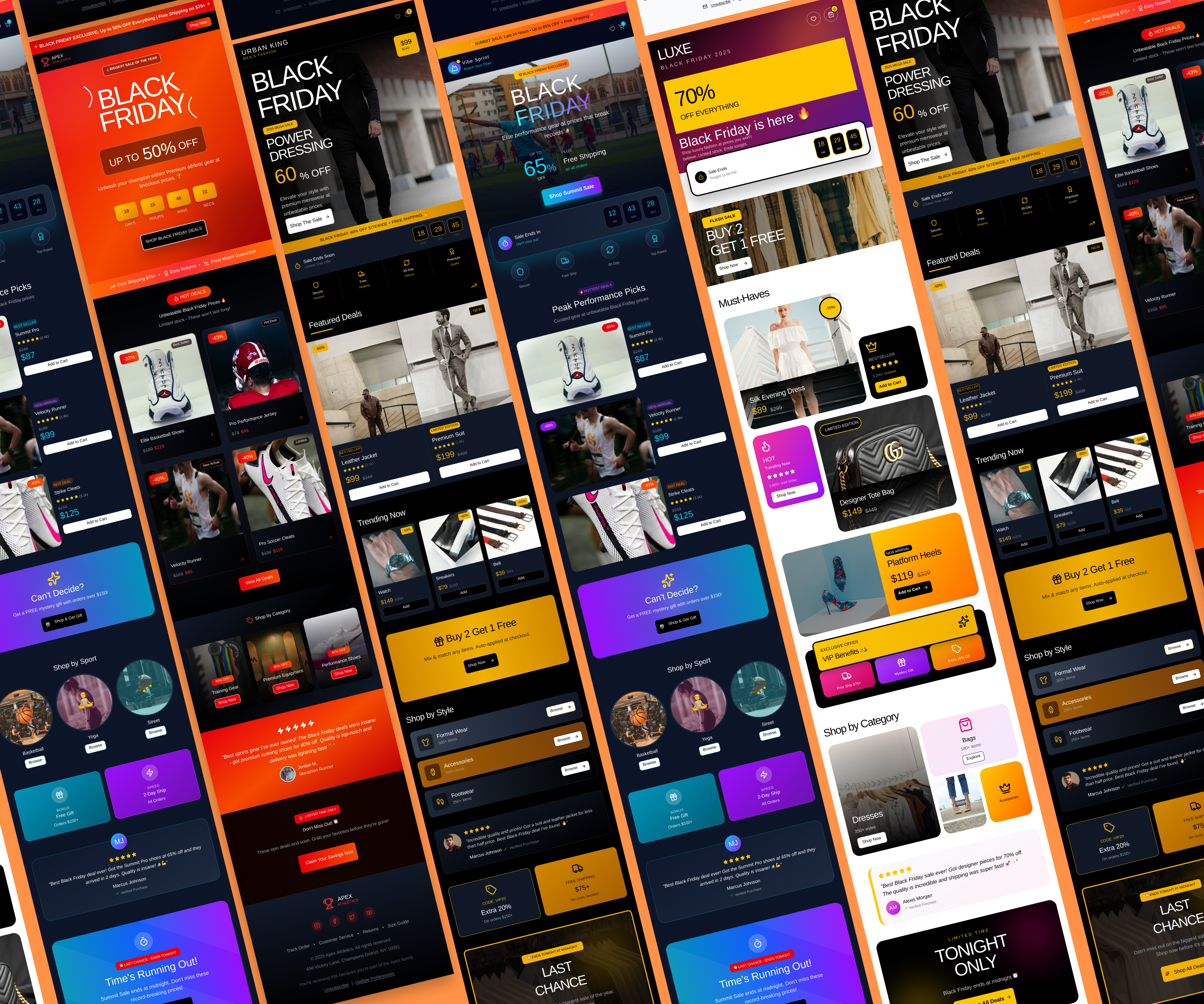 Black Friday Email Template Collection advertising beauty black friday branding constant contact design digital marketing email campaign email design email marketing email template fashion graphic design newsletter design ui