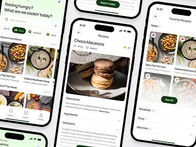 Cookio - Cooking Recipes Mobile App app chef cook cooking cuisine demo dietary food food app guide learning mobile mobile app product recipe restaurant step tutorial ui ux