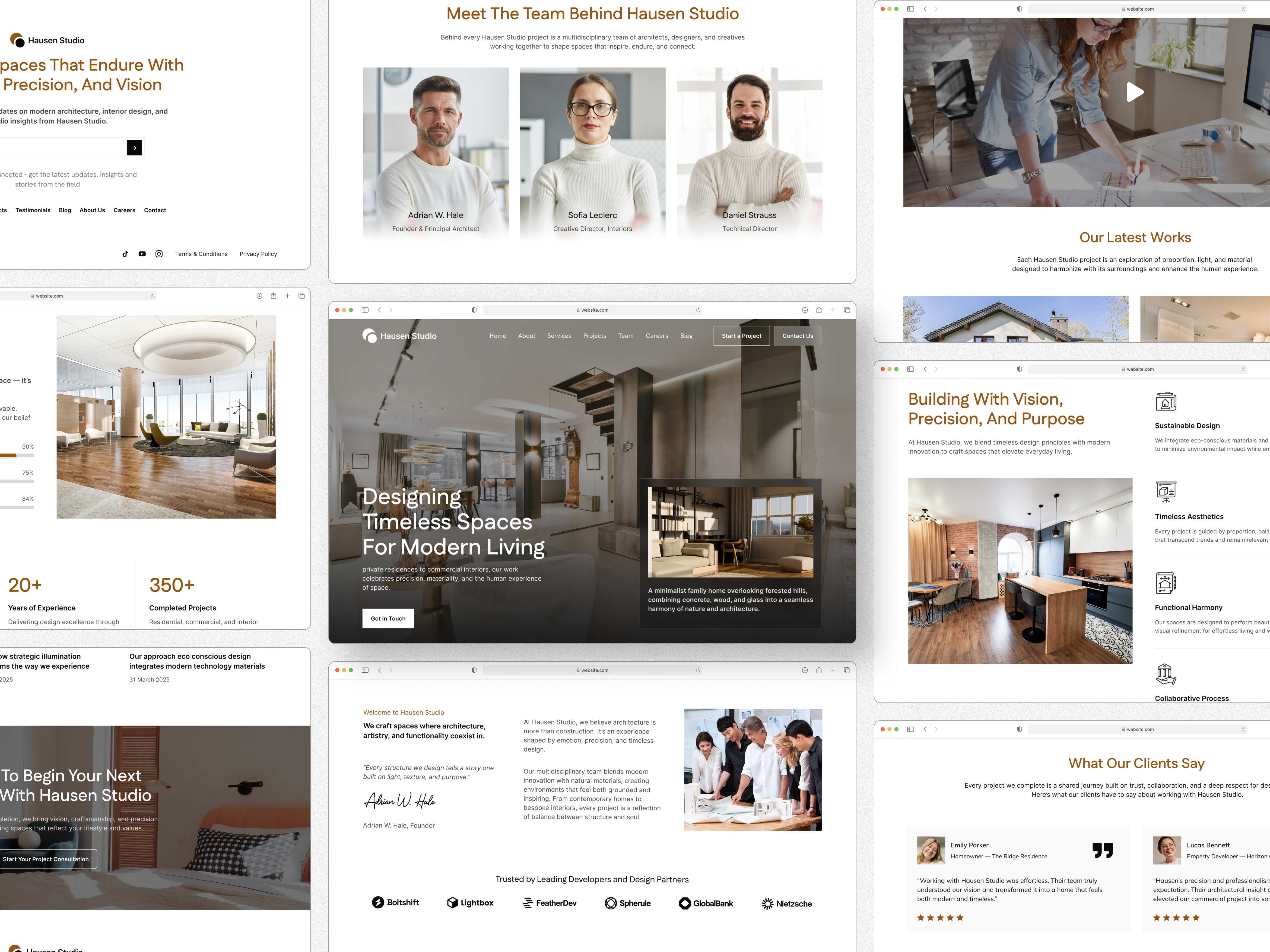 Architecture & Interior Studio Landing Page architecture architecturedesign arcth clean cleanui dark design designstudio interface interiordesign landingpage light luxuryinteriors minimal modernarchitecture portfoliowebsite ui urban ux