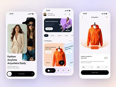E-Commerce Fashion Mobile App apparel clothes digital store e commerce design ecommerce app fashion fashion app fashion brand fashion design fashion mobile hm life style marketplace mobile app online shop online shopping online store outfit shopping stylish
