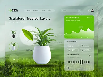 Xilion Nature-Driven Smart Growth Hub 🌿 appdesign datavisualization eco ecodesign ecommerce flower garden growthdashboard minimaldesign nature naturedriven neumorphism plant care plant shop plant store planting scanner shop sustainabledesign uiux