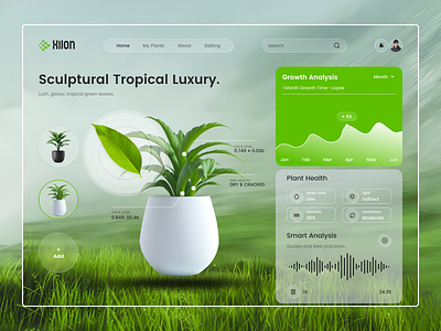 Xilion Nature-Driven Smart Growth Hub 🌿 appdesign datavisualization eco ecodesign ecommerce flower garden growthdashboard minimaldesign nature naturedriven neumorphism plant care plant shop plant store planting scanner shop sustainabledesign uiux