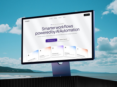 AI Automation Website Hero Section aidesign design herosection product saas ui ui ux web website design workflowautomation