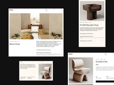 Kairon - E-Commerce Furniture Product Page chair clean design ecommerce furniture minimal shop ui web web design website