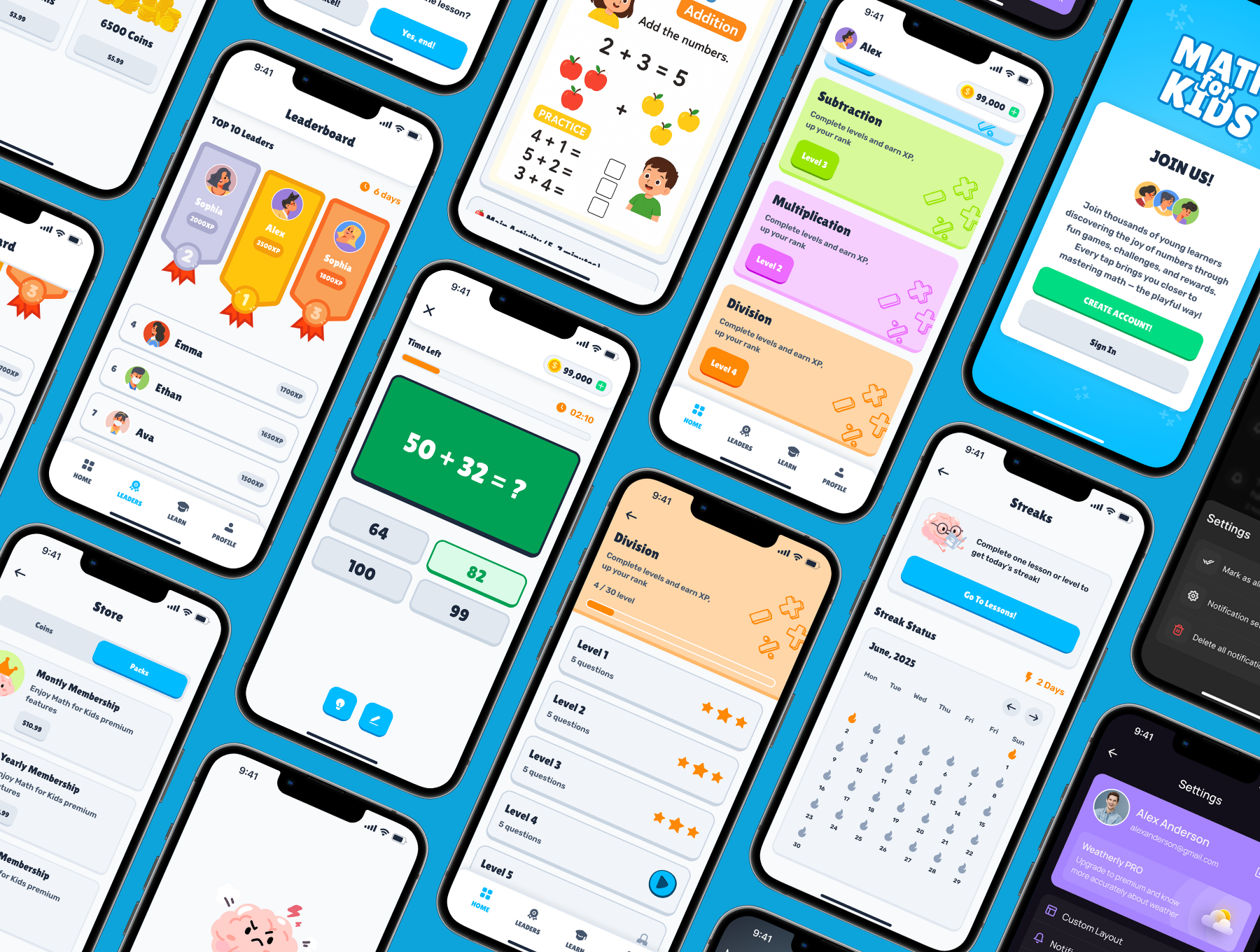 Math For Kids - Math Games For Kids App UI Kit by Webnum on Dribbble