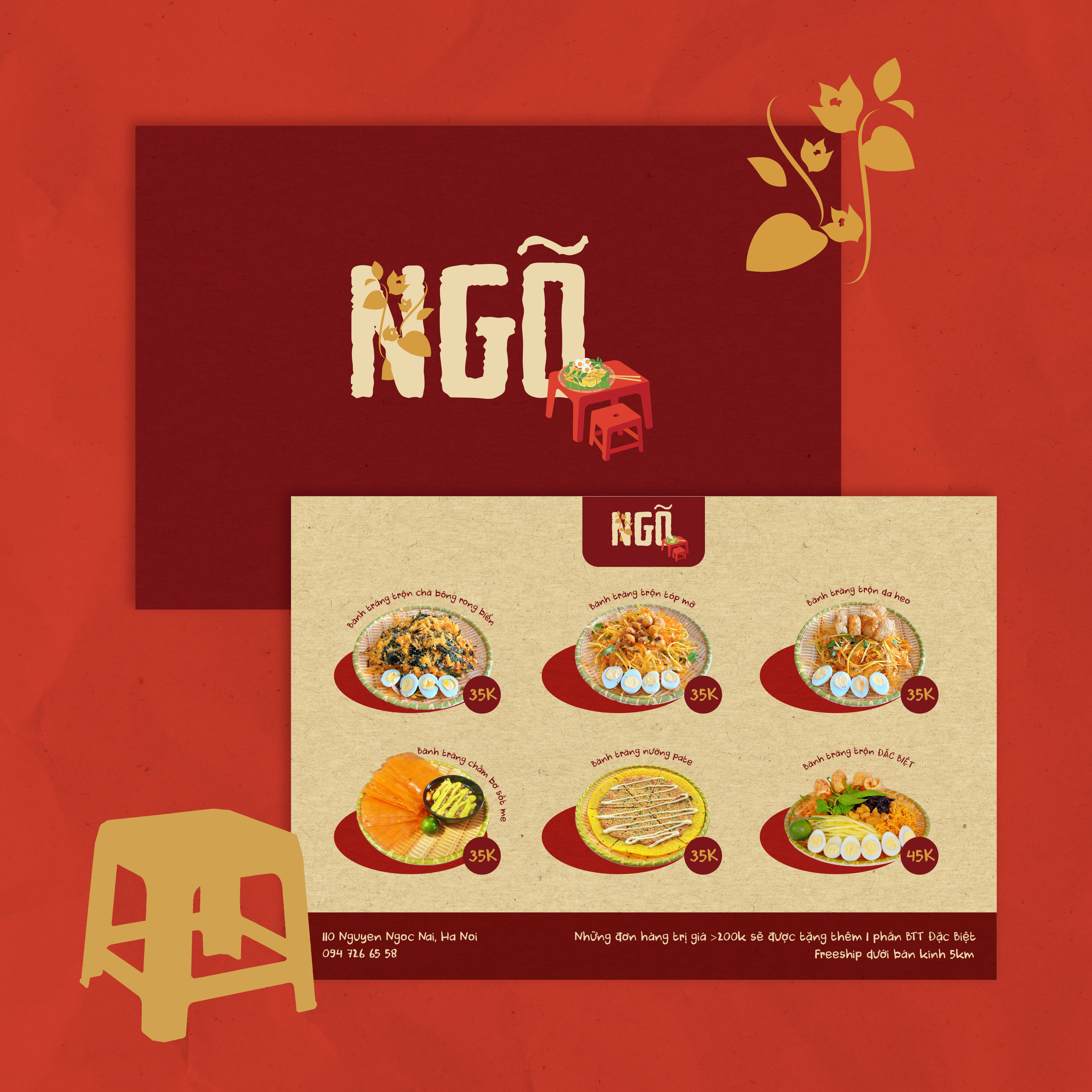 NGÕ BRAND IDENTITY branding design graphic design illustration logo logo design