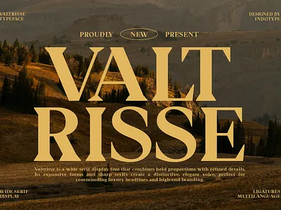 Valtrisse - Wide Serif Display Font branding font classy font display font editorial font elegant display elegant font font high end font logo font luxury brand font luxury font magazine font modern serif premium font professional font serif font sharp serif stylish typography typeface wide serif