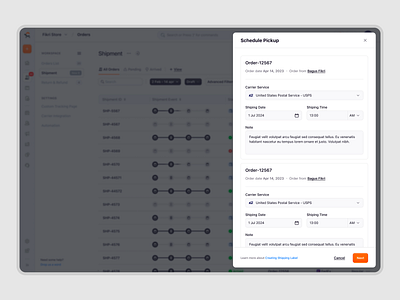 Ecomiq – Pickup Scheduling for E-commerce Shipments b2b crm dashboard ecommerce marketplace online shop online store order management product design product management saas saas ecommerce shipment ui ui design ux ux design web builder web design