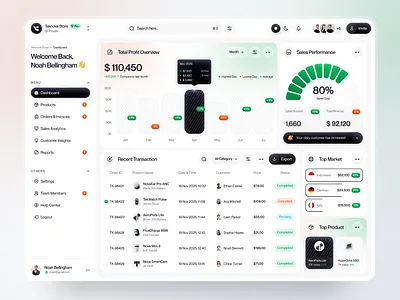 Sales Analytics Dashboard 📈 analytics b2b dashboard charts commercial dashboard data dashboard ecommerce dashboard finance fintech marketing dashboard order report product dashboard sales sales analytics dashboard sales dashboard sales management dashboard statistics transactions uiux web dashboard
