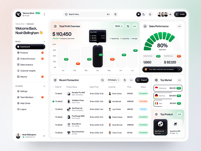 Sales Analytics Dashboard 📈 analytics b2b dashboard charts commercial dashboard data dashboard ecommerce dashboard finance fintech marketing dashboard order report product dashboard sales sales analytics dashboard sales dashboard sales management dashboard statistics transactions uiux web dashboard