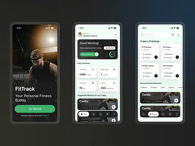 Fitness App - Personal Fitness Buddy ai app branding design figma filter fitness home login modern popular trending ui ux