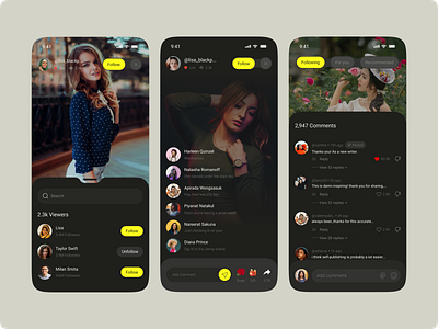 Reelix - Social Media Mobile App app chat clean facebook instagram media message minimal mobile mobile app mobile application mobile design social social media social media activity social media mobile app social media post social media ui social post trendy app design