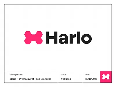 Harlo – Premium Pet Food Logo with Cute H+Bone Monogram! animalcarebranding brandguidelines brandidentitydesign branding catfoodbranding cutepetillustration dogfoodbranding healthypets logo minimallogo modernpetbrand naturalingredients organicpetfood pawprintlogo petbrandlogo petfoodbranding petfoodlogo petlogodesign premiumpetfood visualidentitysystem