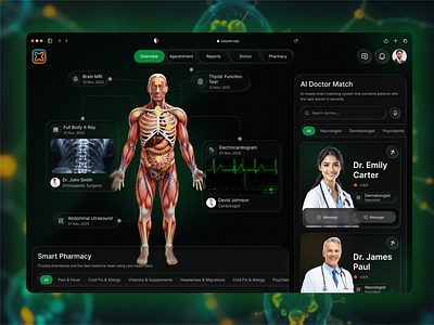 Doctor Matching & Health Report Dashboard UI admin dashboard ai health ai health report dashboard ai healthcare aidrivenapp analytics dashboard artonest dashboard design futureofhealth health monitoring healthcare healthcare dashboard healthtech hospital management medical analytics medical website design patient monitoring userexperience users