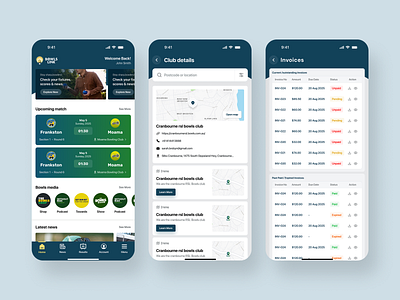 BowlsLink - Mobile App Design for Sports Match app app design app interface application ui interaction design ios live scores mobile mobile app mobile app design mobile app ui mobile ui product design sports sports app sports design sports mobile app sports tech sports ui wavespace