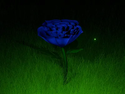 3D Modeling And Animation Of A Blue Flower 3d animation graphic design motion graphics