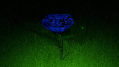 3D Modeling And Animation Of A Blue Flower 3d animation graphic design motion graphics