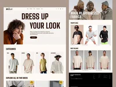 Zelux – Fashion Ecommerce Website UI Design 🧡 clothing brand clothingbrand dribbble dribbbleshots ecommerce website ecommercedesign fashion web fashion website ui fashion website ui design fashionui fashionwebsite landingpagedesign onlinestoredesign pixelean sahin mia store streetweardesign style uidesign visualdesign