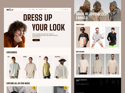 Zelux – Fashion Ecommerce Website UI Design 🧡 clothing brand clothingbrand dribbble dribbbleshots ecommerce website ecommercedesign fashion web fashion website ui fashion website ui design fashionui fashionwebsite landingpagedesign onlinestoredesign pixelean sahin mia store streetweardesign style uidesign visualdesign