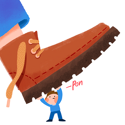 Stay strong adversity cartoon character color courage cute design illustration problems strength strong will