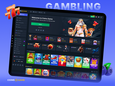 Casino - Gambling Website Design casino dashboard casino gambling website casino home page casino interface casino website coin game gambling gambling interface sport game